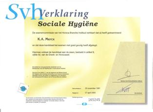 Sociale hygiene diploma van Karel Mercx